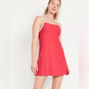 Old Navy Active PowerSoft Tennis Dress – Coral – L Tall – Built-In Shorts- NWOT